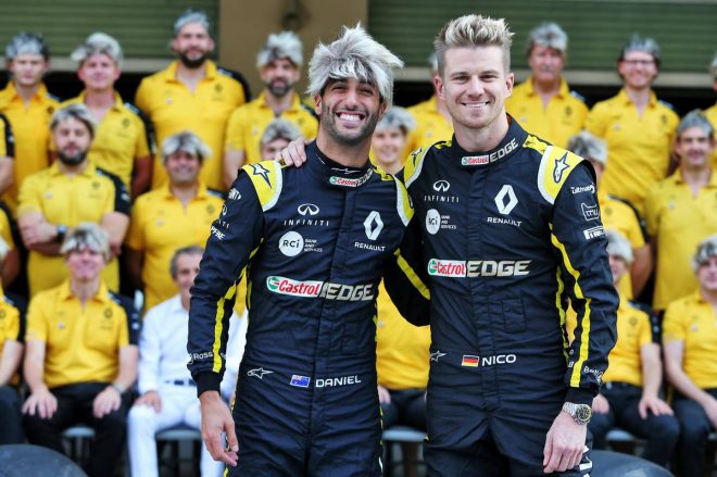 2019年F1最終戦アブダビGP　ダニエル・リカルド、ニコ・ヒュルケンベルグ