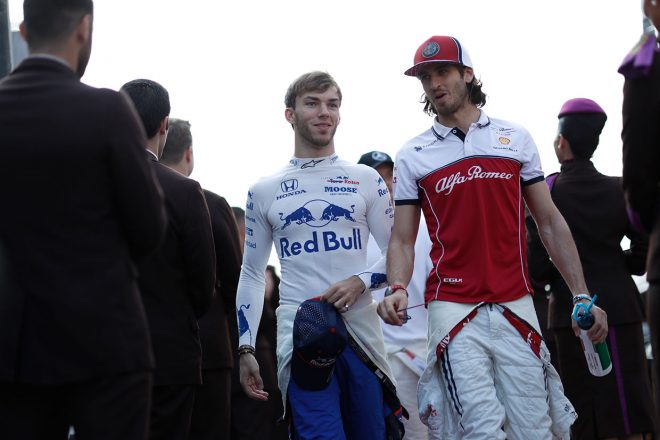 2019年F1最終戦アブダビGP　ピエール・ガスリー、アントニオ・ジョビナッツィ