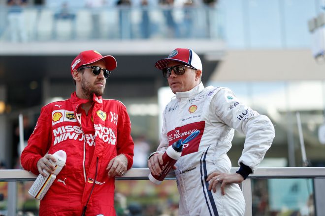 2019年F1最終戦アブダビGP　セバスチャン・ベッテル、キミ・ライコネン