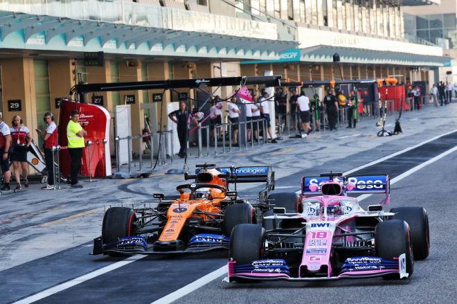 2019年F1アブダビテスト2日目　ランス・ストロール、カルロス・サインツJr.