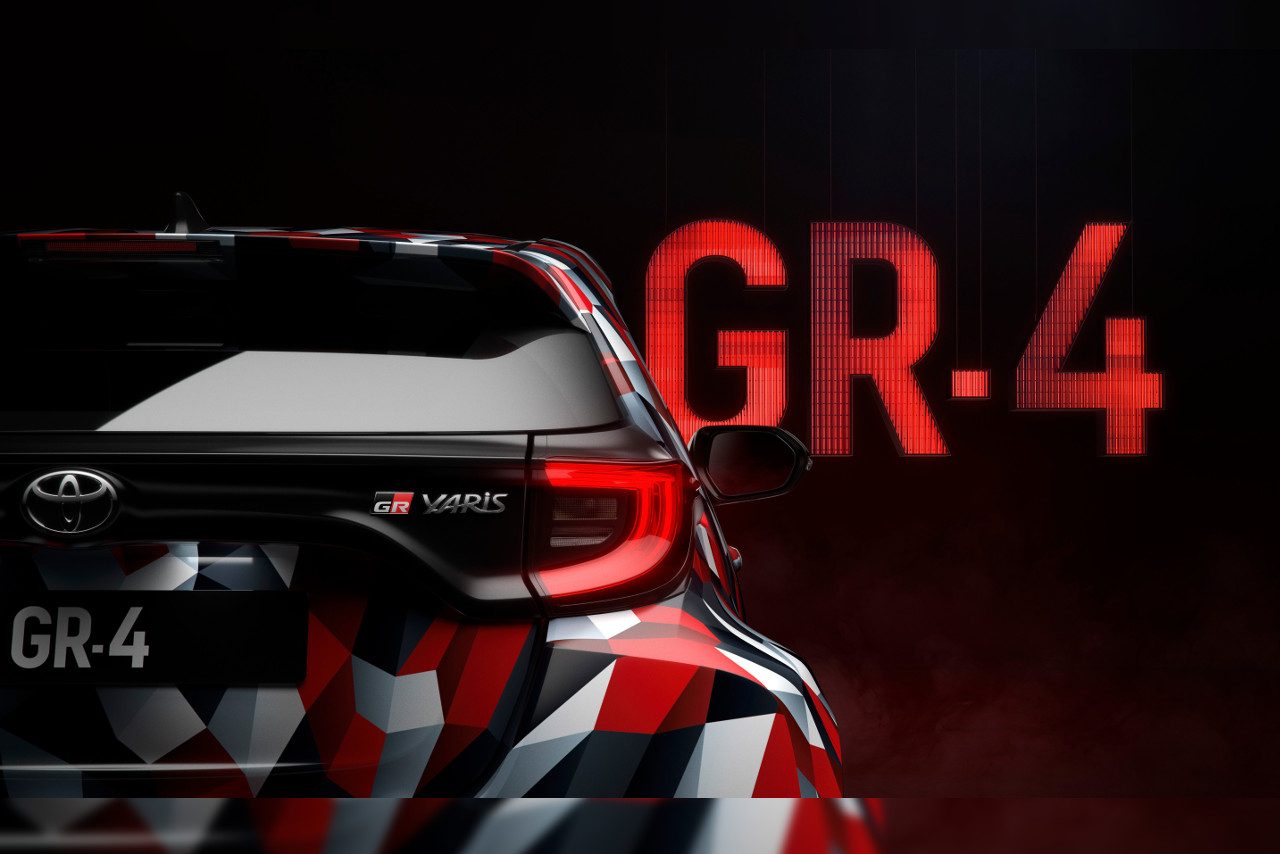 2019年11月6日に、TOYOTA GAZOO Racingが公開したGRヤリス・プロトタイプのバックショットティザー