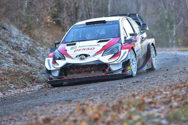 フランス国内で2019年オフシーズンテストを行ったトヨタ・ヤリスWRC