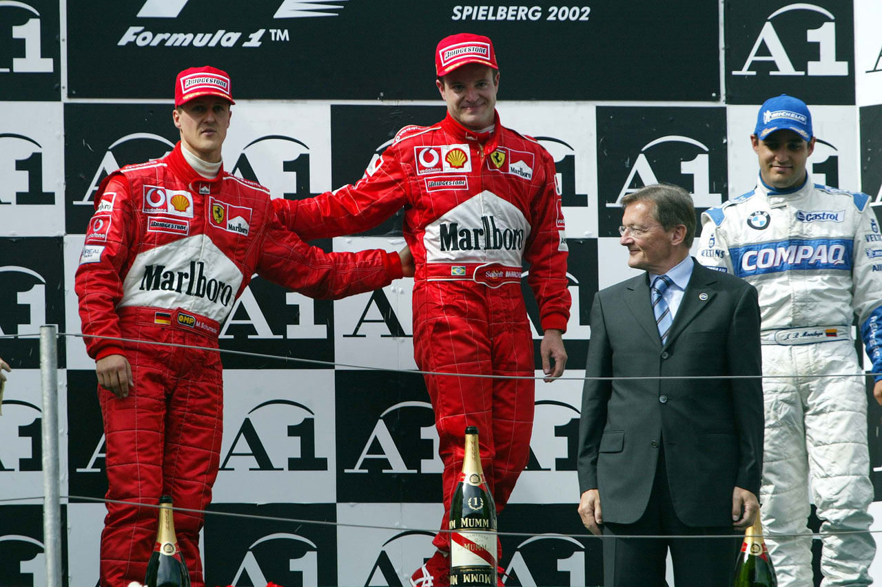 2002年F1第6戦オーストリアGP　表彰台