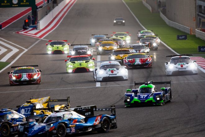 2019／2020年WEC第4戦バーレーン GTEクラスのスタートシーン