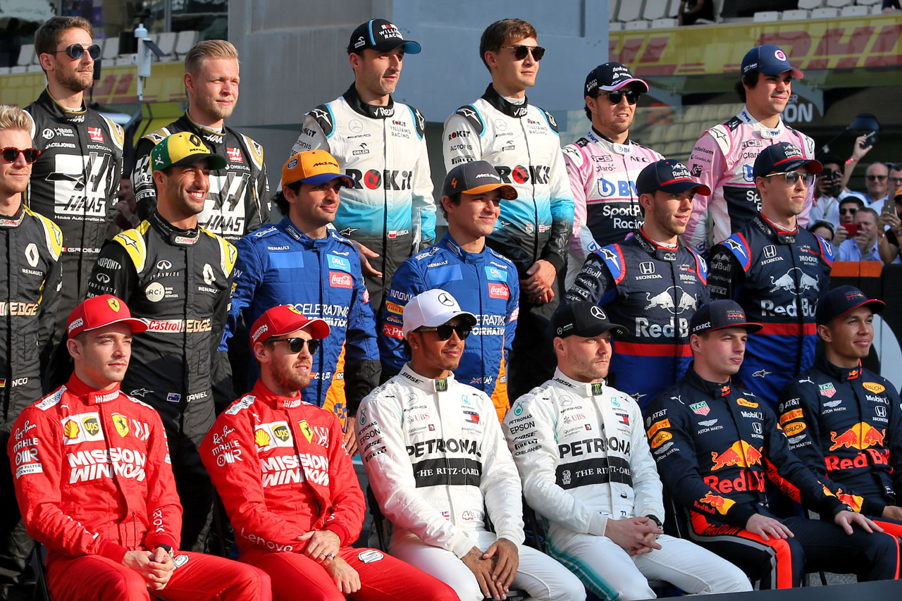 2019年F1アブダビGP　全ドライバー記念撮影