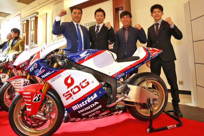 左から昭和電機グループ 柏木健作CEO、赤間清、榎戸育寛、埜口遥希