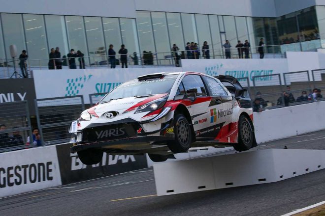 モースポフェス2019ではビッグジャンプも披露したトヨタ・ヤリスWRC