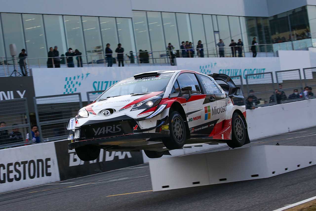 モースポフェス2019ではビッグジャンプも披露したトヨタ・ヤリスWRC