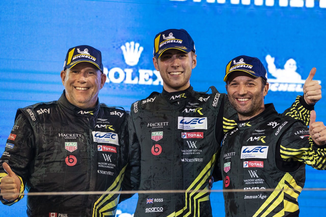 GTE Amクラスで98号車アストンマーティンをドライブする（左から）ポール・ダラ・ラナ、ロス・ガン、ダレン・ターナー