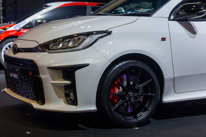 東京オートサロン2020の会場に展示されたGRヤリス