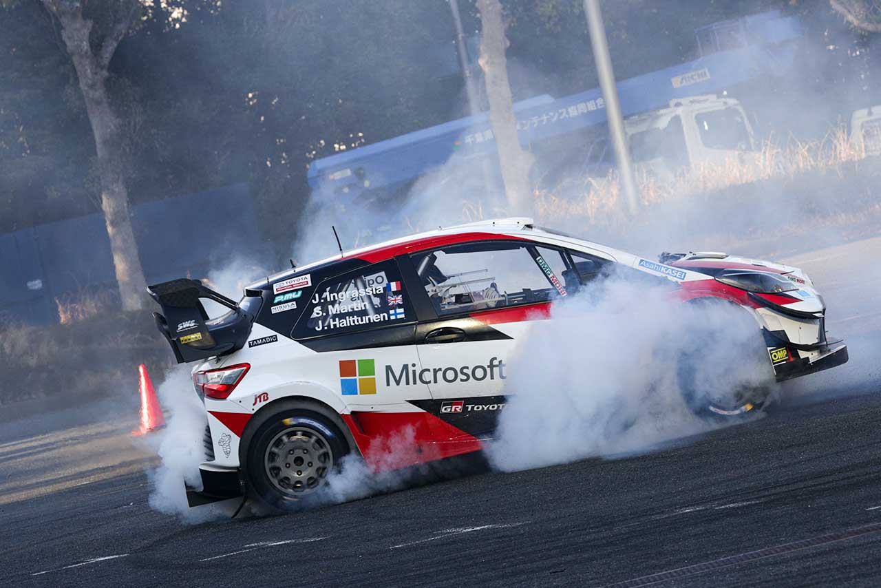 東京オートサロン2020でデモランを披露したトヨタ・ヤリスWRC