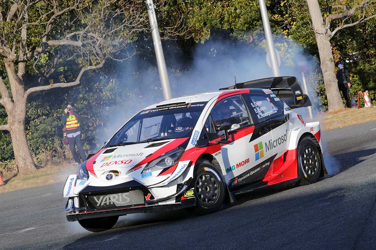 東京オートサロン2020でデモランを披露したトヨタ・ヤリスWRC