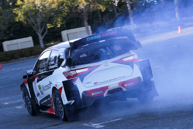 東京オートサロン2020でデモランを披露したトヨタ・ヤリスWRC