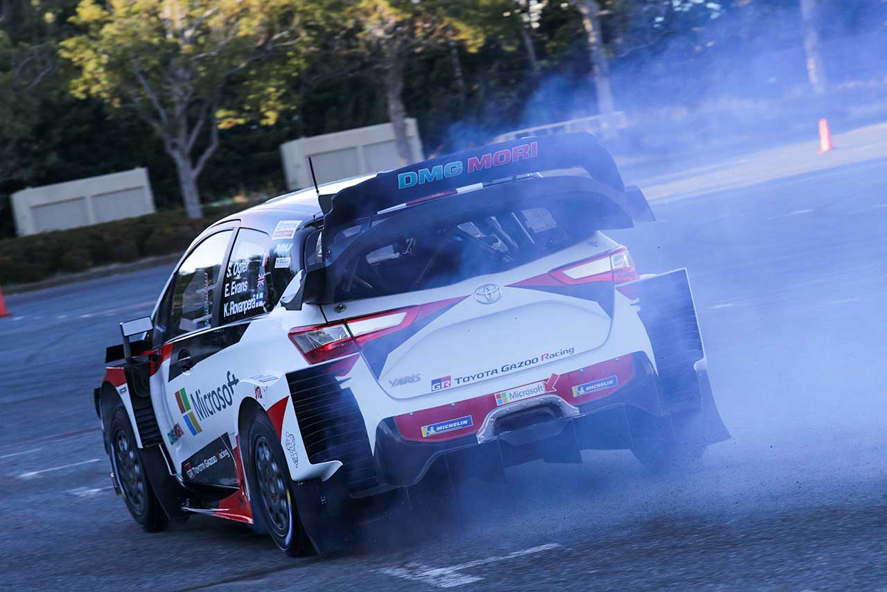 東京オートサロン2020でデモランを披露したトヨタ・ヤリスWRC