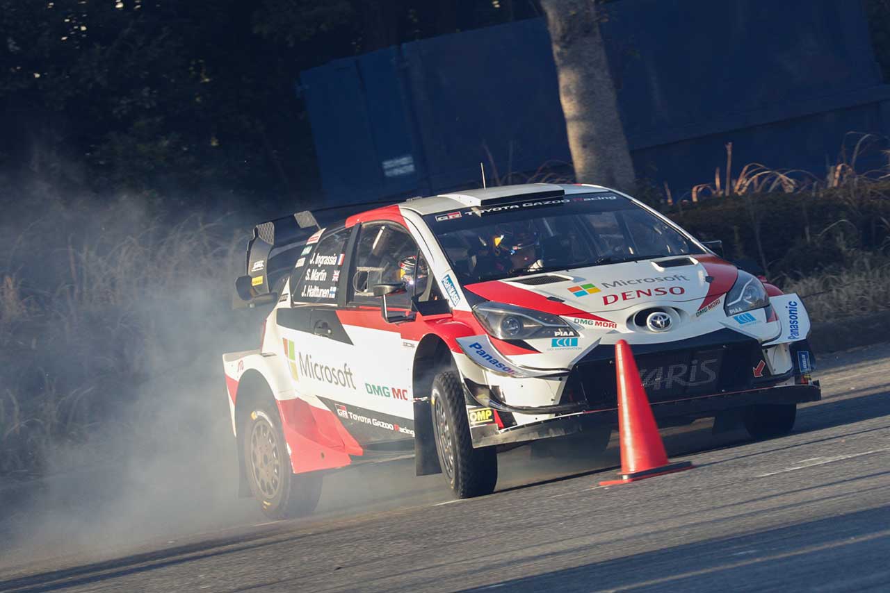 東京オートサロン2020でデモランを披露したトヨタ・ヤリスWRC