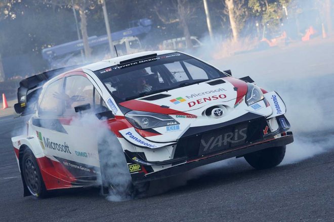 東京オートサロン2020でデモランを披露したトヨタ・ヤリスWRC