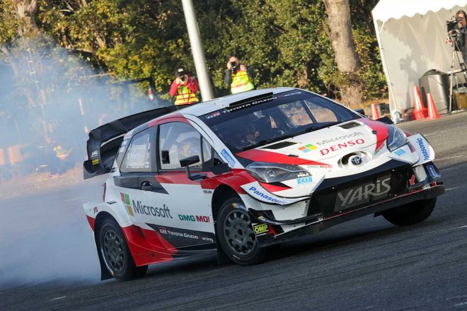東京オートサロン2020でデモランを披露したトヨタ・ヤリスWRC