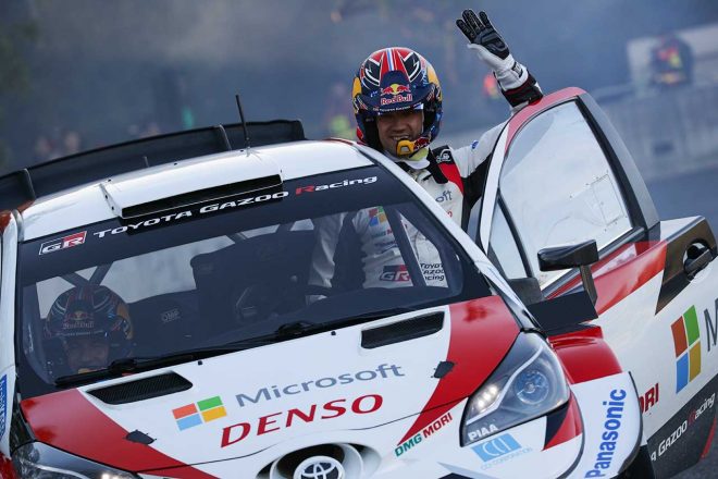 デモランでトヨタ・ヤリスWRCを操ったセバスチャン・オジエ