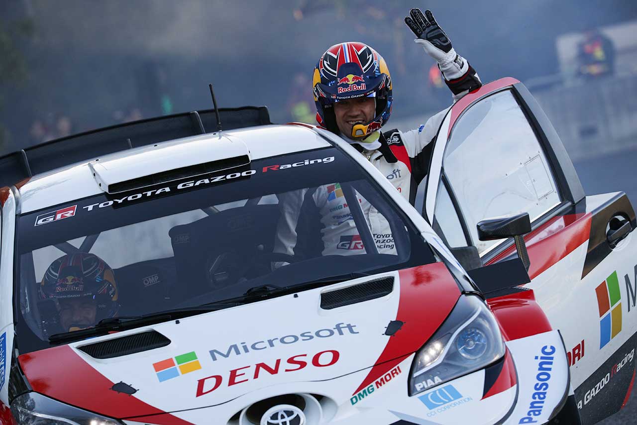 デモランでトヨタ・ヤリスWRCを操ったセバスチャン・オジエ