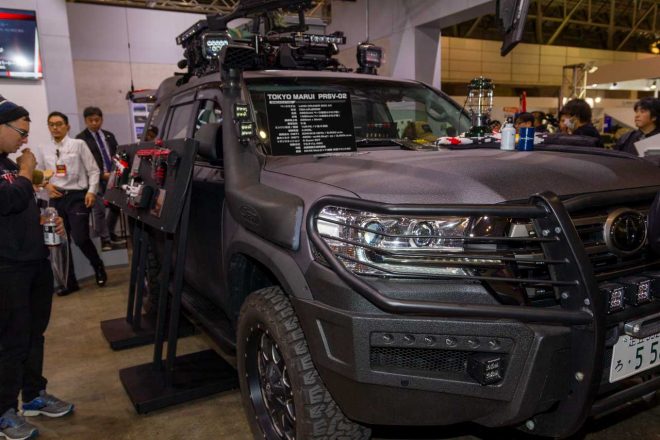東京マルイの広報車である『TOKYO MARUI PRSV-02』。軍用車にも施される特殊塗装が採用されているという