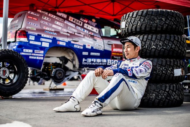 休息日の三浦昂（チームランドクルーザー・トヨタ・オートボデー）