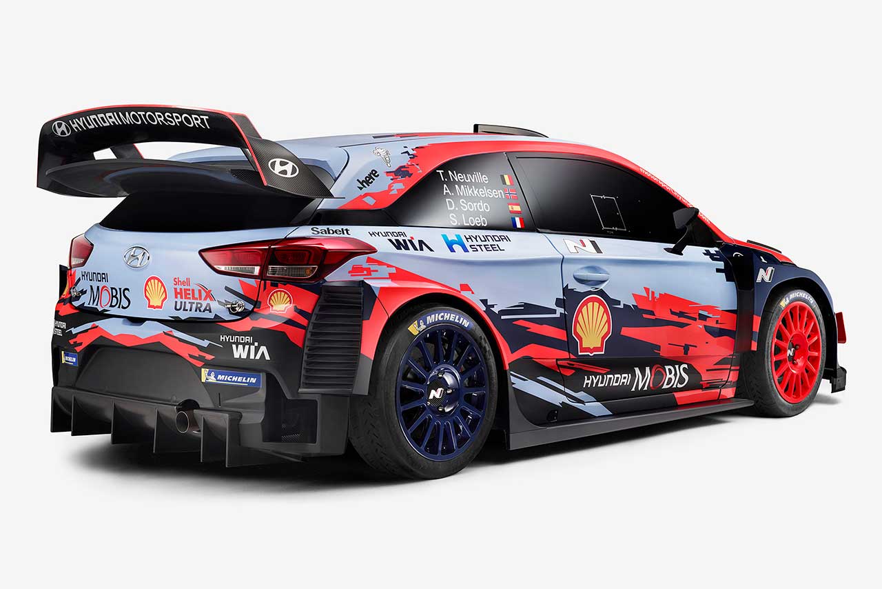 2019年ヒュンダイi20クーペWRC。こちらは開幕戦前に発表されたスタジオショット