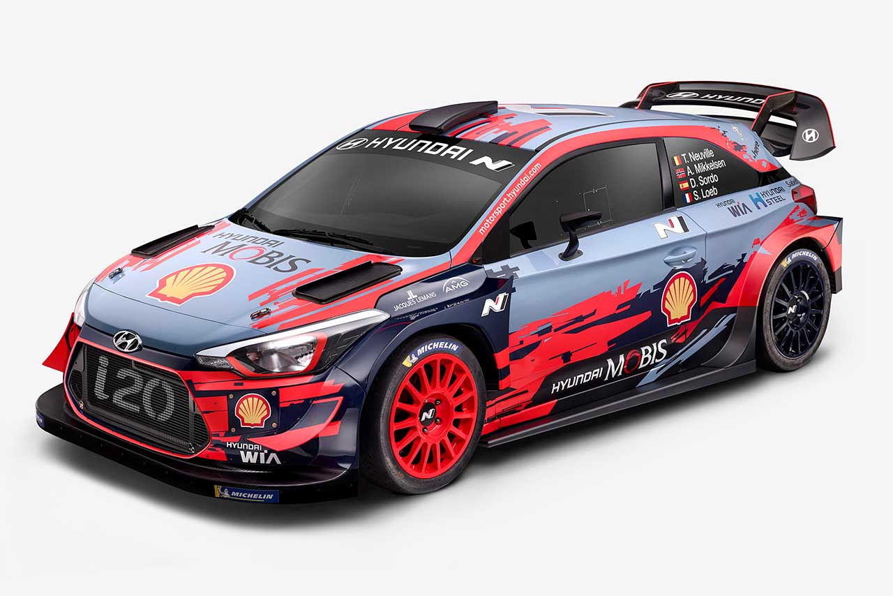 2019年ヒュンダイi20クーペWRC。こちらは開幕戦前に発表されたスタジオショット
