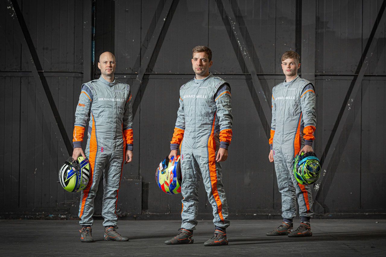 オプティマム・モータースポーツからGTワールドチャレンジ・ヨーロッパ・エンデュランスカップに参戦する（左から）ロブ・ベル、ジョー・オズボーン、オリー・ウィルキンソン