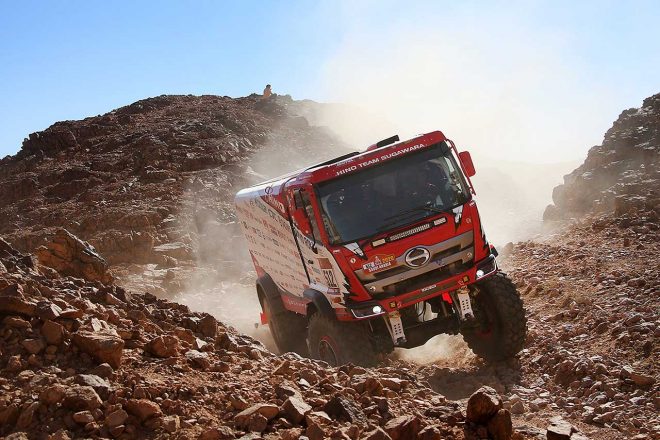 トラック部門でクラス11連覇を飾った日野500シリーズ日野レンジャー