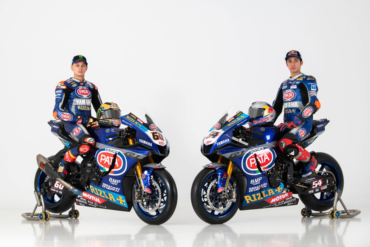 2020年SBKを戦うマイケル・ファン・デル・マークとトプラク・ラズガットリオグル（パタ・ヤマハ・ワールドSBKオフィシャルチーム）