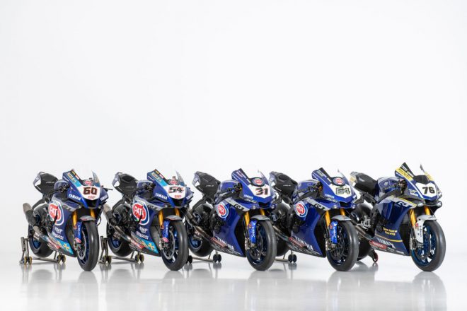 パタ・ヤマハ・ワールドSBKオフィシャルチーム、GRTヤマハ・ワールドSBKジュニアチーム、テンケイト・レーシング・ヤマハのYZF-R1