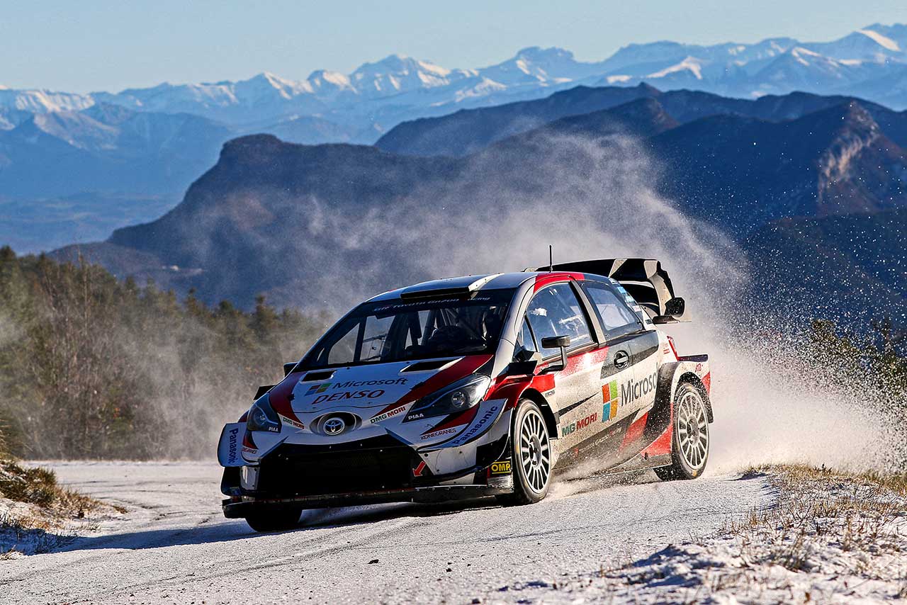 2020年WRC第1戦モンテカルロに向けたテストを行った勝田貴元（トヨタ・ヤリスWRC）