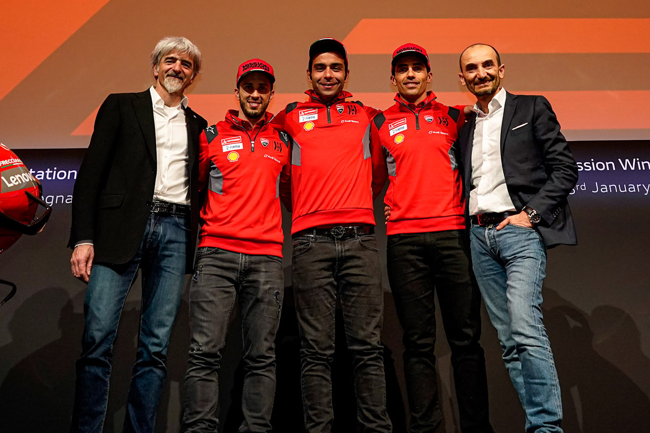 ルイジ・ダリーニャ、クラウディオ・ドメニカリとドゥカティのライダー