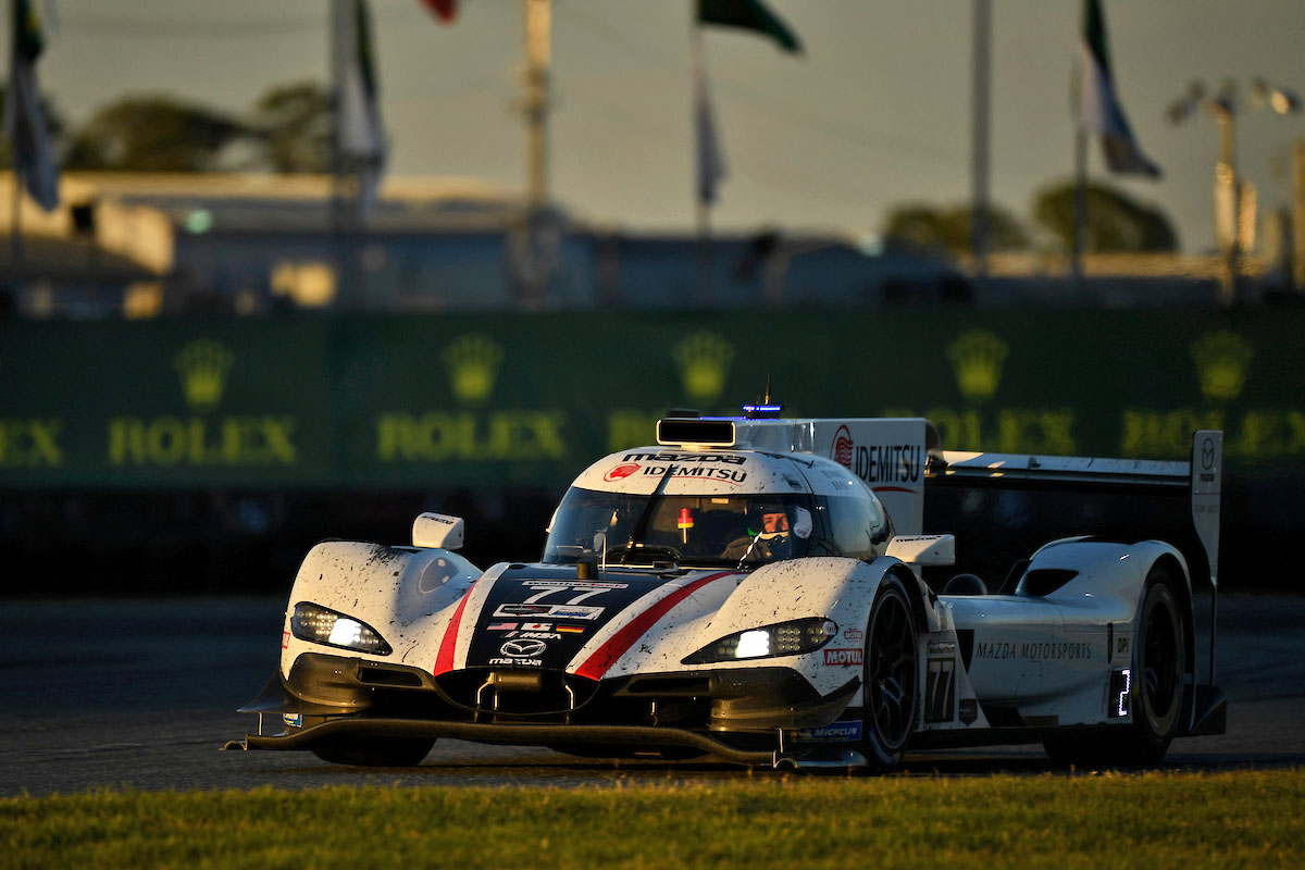 2020デイトナ24時間レースで総合2位表彰台を獲得した、マツダチーム・ヨーストの77号車マツダRT24ｰP