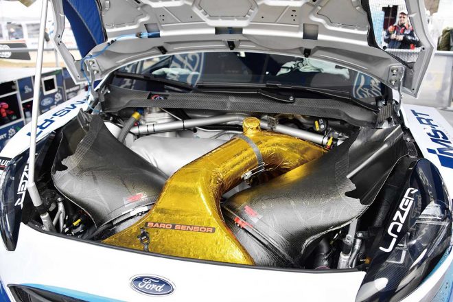 エンジン開発はMスポーツ社内で行っている。アップデートは第5戦ポルトガル以降の予定だが、先延ばしになったりするとさらなる苦戦は必至