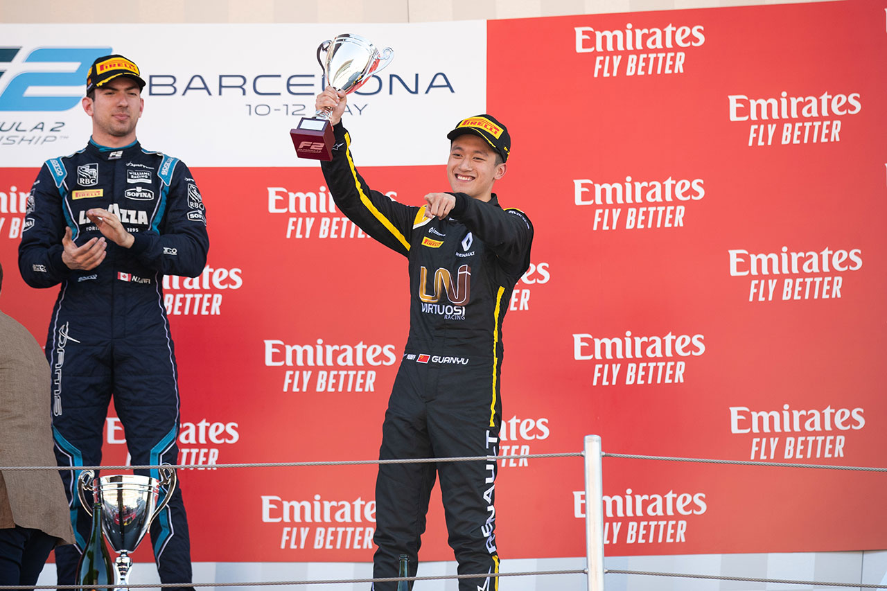 2019年FIA-F2第3戦バルセロナ　周冠宇（ユニ・ヴィルトゥオーシ）