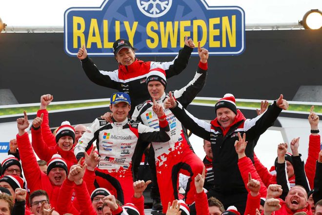 2019年に行われたラリー・スウェーデンではオット・タナク（トヨタ・ヤリスWRC）が優勝を飾った