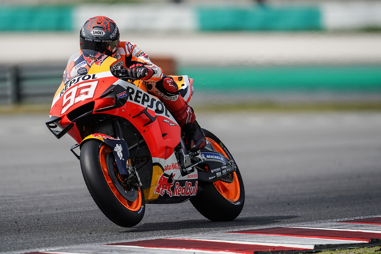 初日よりもタイムを更新し、9番手で2日目のテストを終えたマルク・マルケス