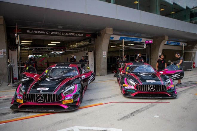 2019年のGTワールドチャレンジ・アジア上海戦に参戦したズン・モータースポーツ・クルーのメルセデス