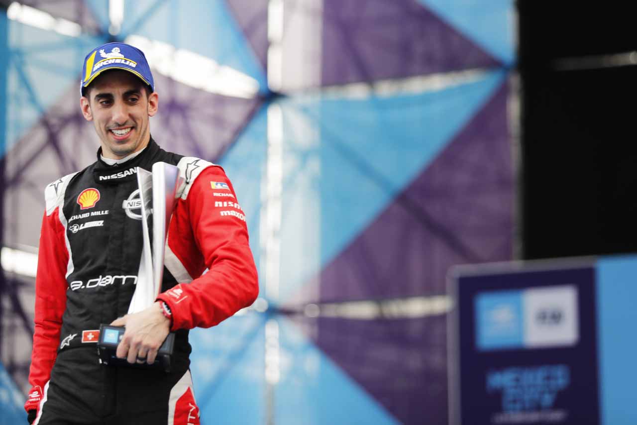 3位表彰台を獲得したセバスチャン・ブエミ（ニッサン・e.ダムス）
