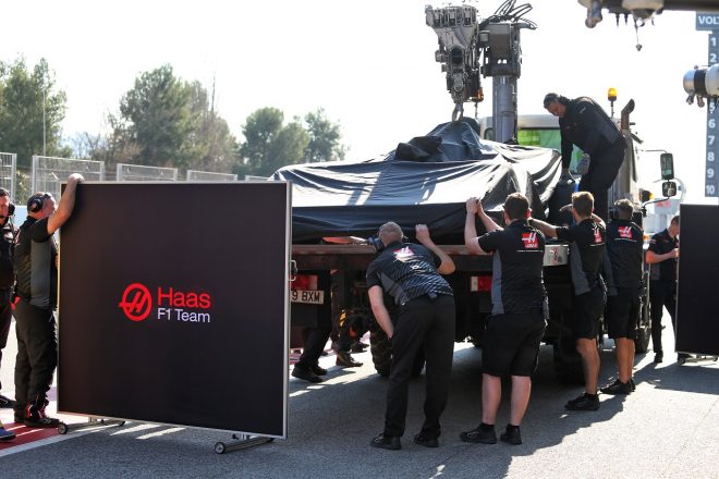 2020年第1回F1プレシーズンテスト3日目:ケビン・マグヌッセン(ハース)がトラブルによりクラッシュ