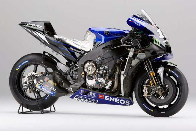 カウルを外した2019年型ヤマハYZR-M1（フロント）