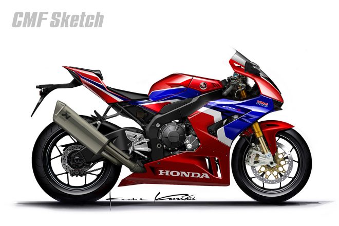 ホンダCBR1000RR-R FIREBLADE SP ファイナルスケッチ カラーリング