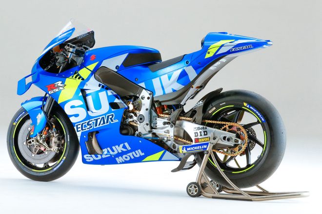 2019年型スズキGSX-RR（左リヤ）