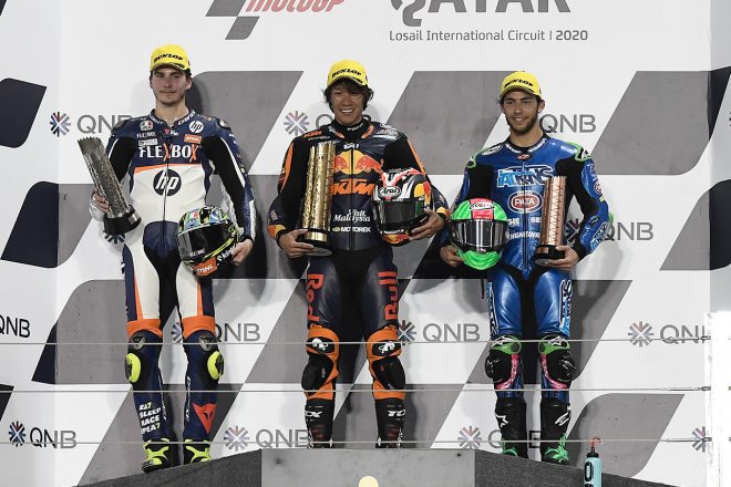 2020年MotoGP第1戦カタールGP　Moto2クラス表彰式