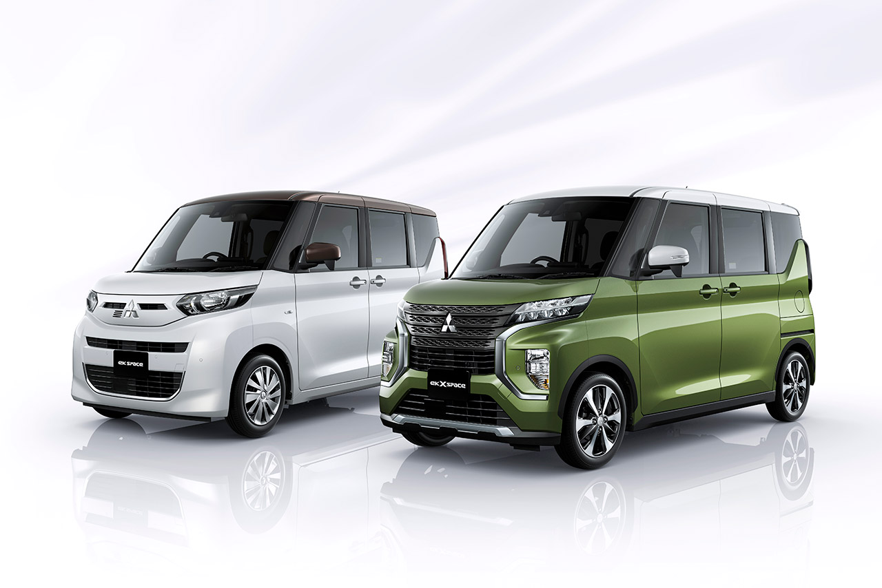 ミツビシeKクロス スペース（手前）とeKスペース（奥）