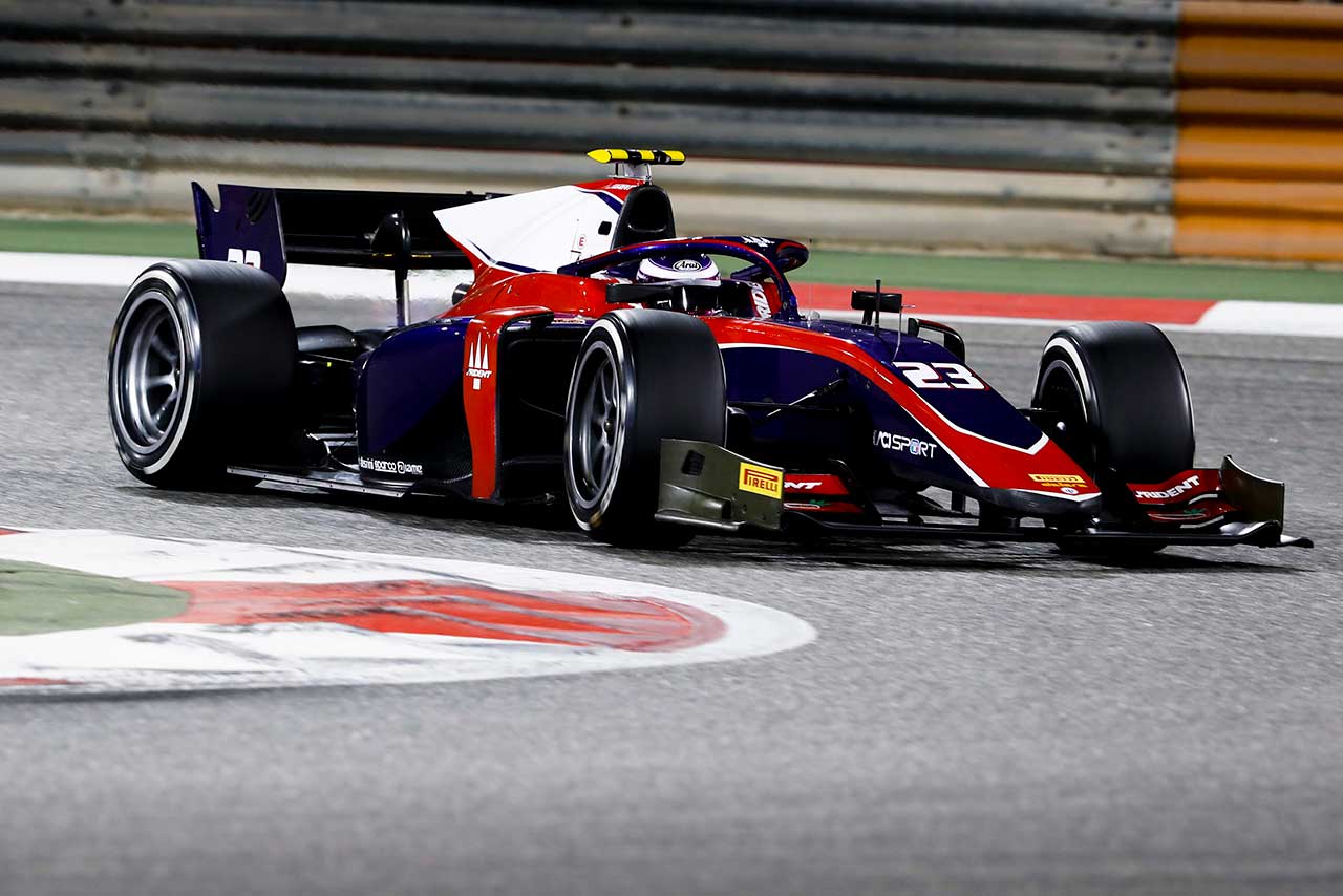 3月1～3日に行われたFIA-F2のバーレーンテストに参加した佐藤万璃音（トライデント）