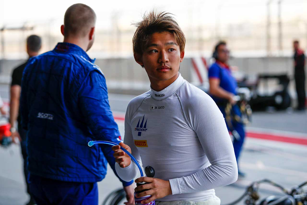 2020年のFIA-F2に参戦する佐藤万璃音（トライデント）