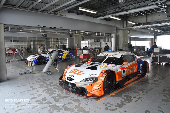 本番仕様のカラーリングをまとったau TOM'S GR Supra