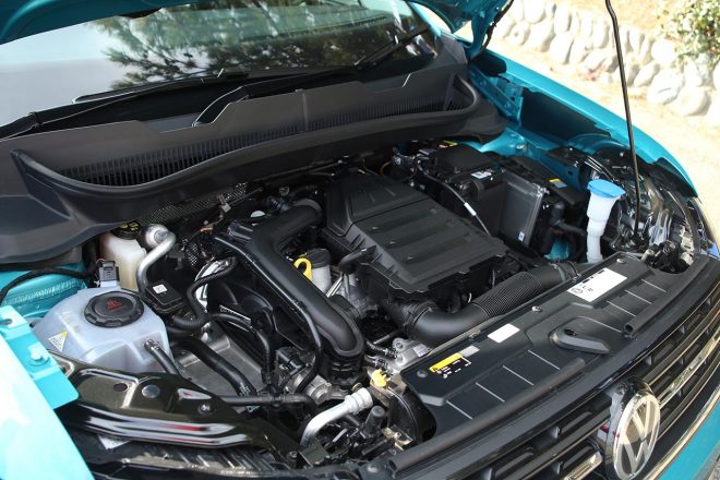 Tクロスには1.0リッターTSIエンジンを搭載。最高出力は116psを発生する